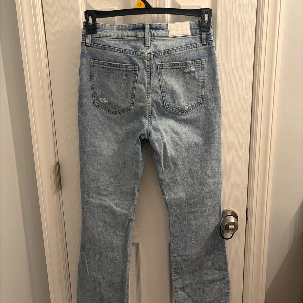 PISTOLA jeans Light Blue Distressed Straight Leg Size 27 - Picture 9 of 10